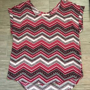 Tribal Print Chiffon Blouse